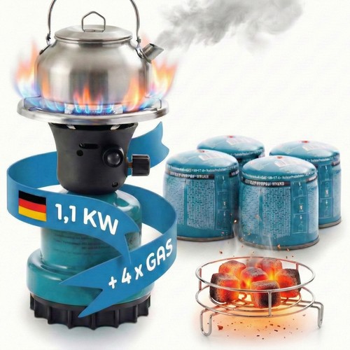 Campingkocher mit 4x - 1,1, kw